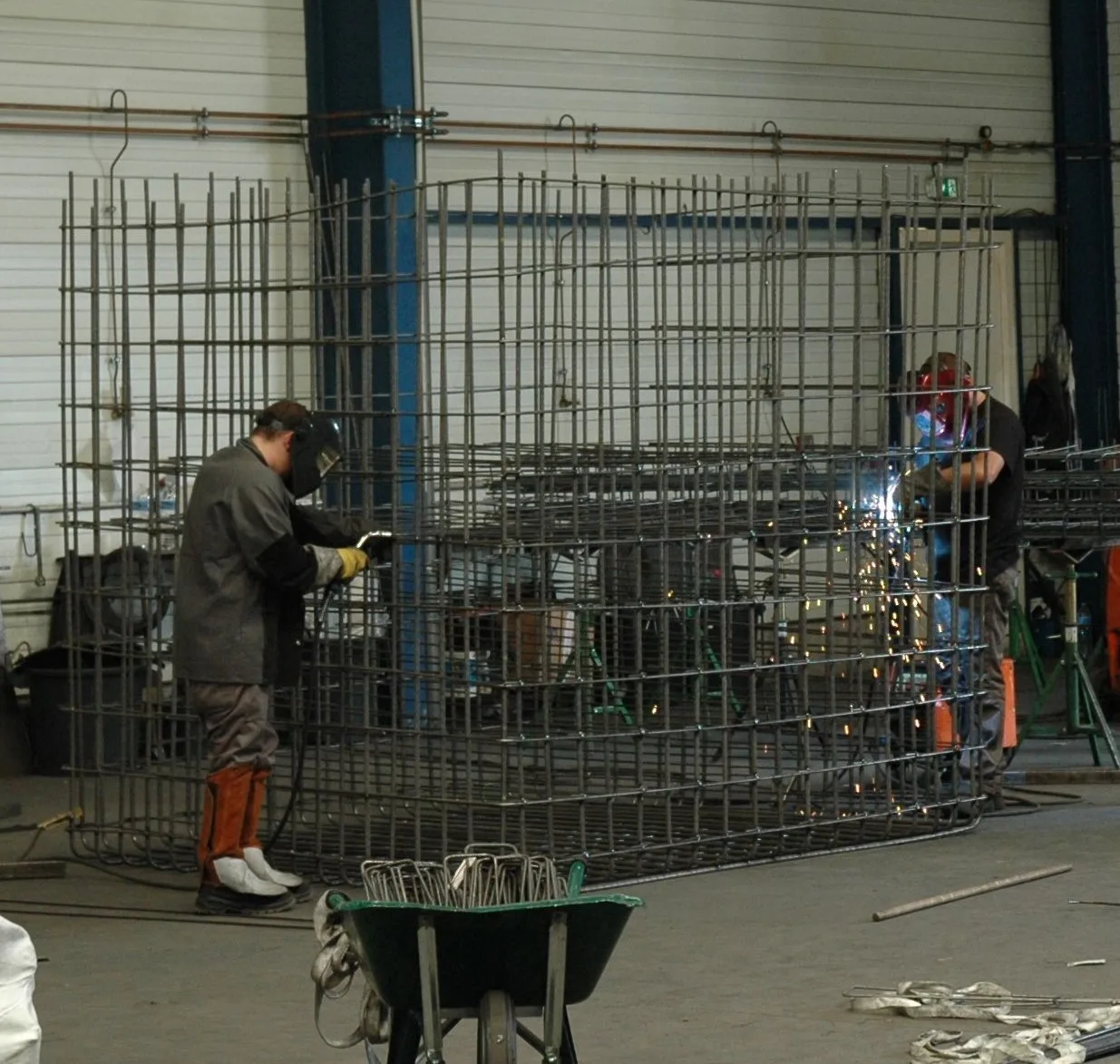 Vue générale de l'atelier d'armatures